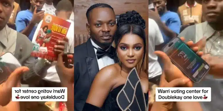 BBNaija: “The money is married” – Nigerians storm voting center en masse to vote for Kassia and Kellyrae