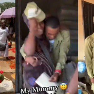 Corps member visits market to honor mother as he completes NYSC